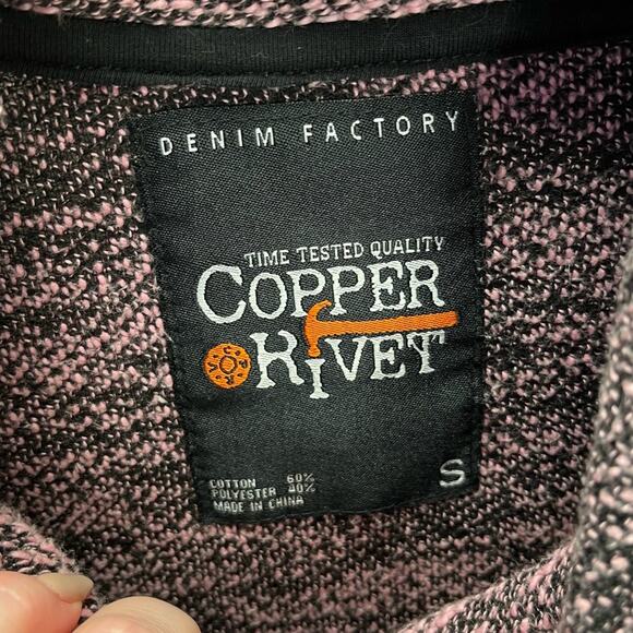 COPPER RIVET | Black & Pink Tweed Long Sleeve Adjustable Waist & Cuff Sweatshirt - Picture 9 of 16